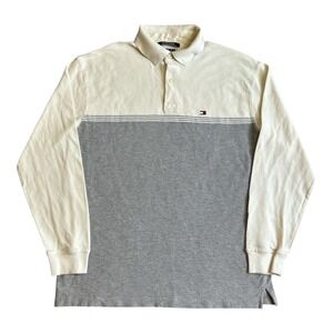 Vintage 90's Y2K  Tommy Hilfiger Polo Men's Size Large Long Sleeve Sport